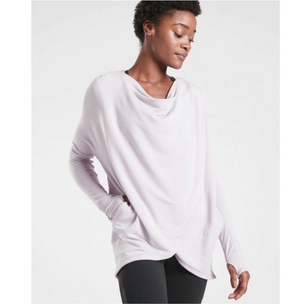 Athleta Light Purple Women's purana wrap sweater. Worn a few times.